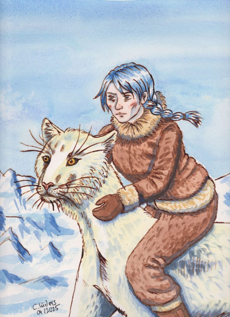 Solvaid auf einer Schneekatze